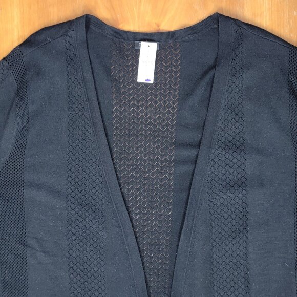 NWT Talbots Textured Black Open Front Cardigan - 3X - Picture 6 of 7